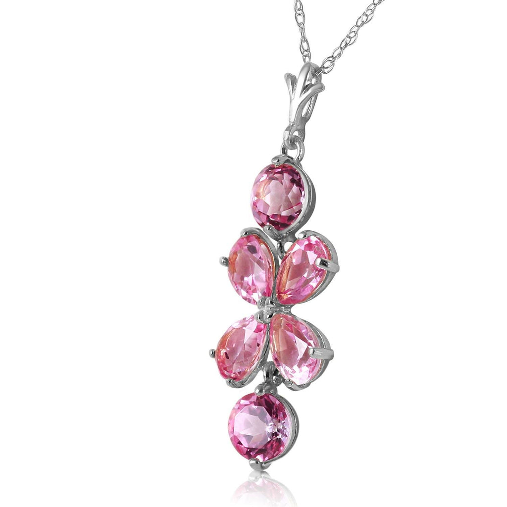 3.15 Carat 14K Gold Flee From Memory Pink Topaz Necklace