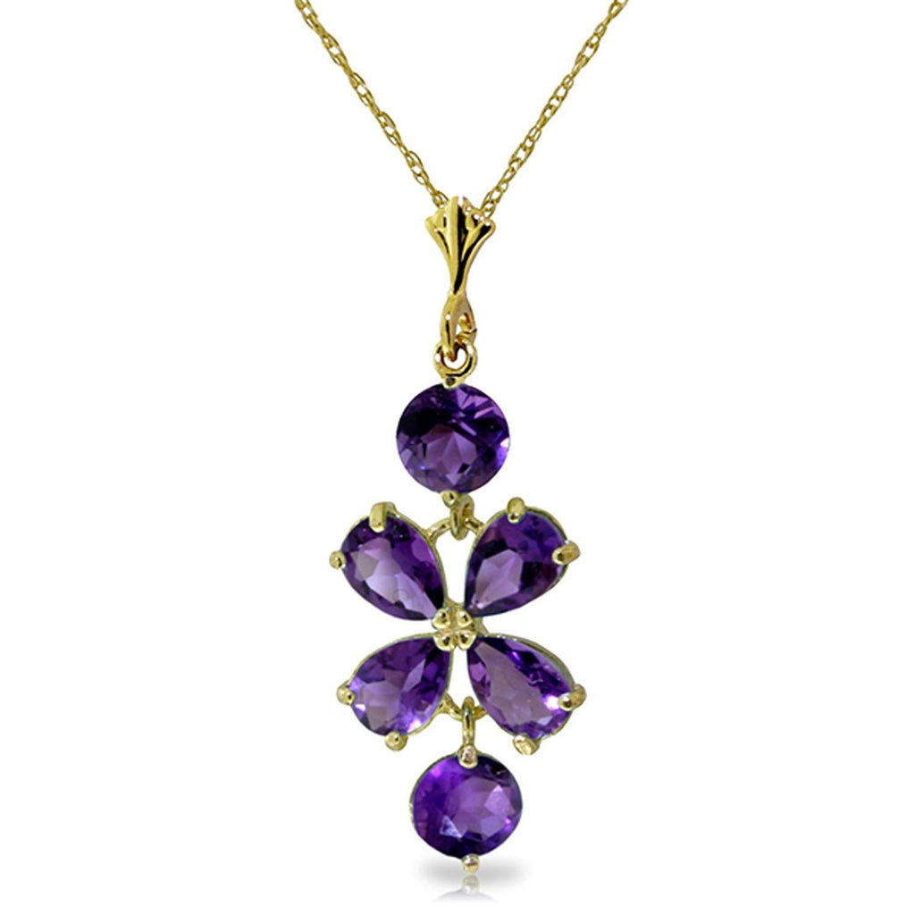 3.15 Carat 14K Gold Specially For You Amethyst Necklace