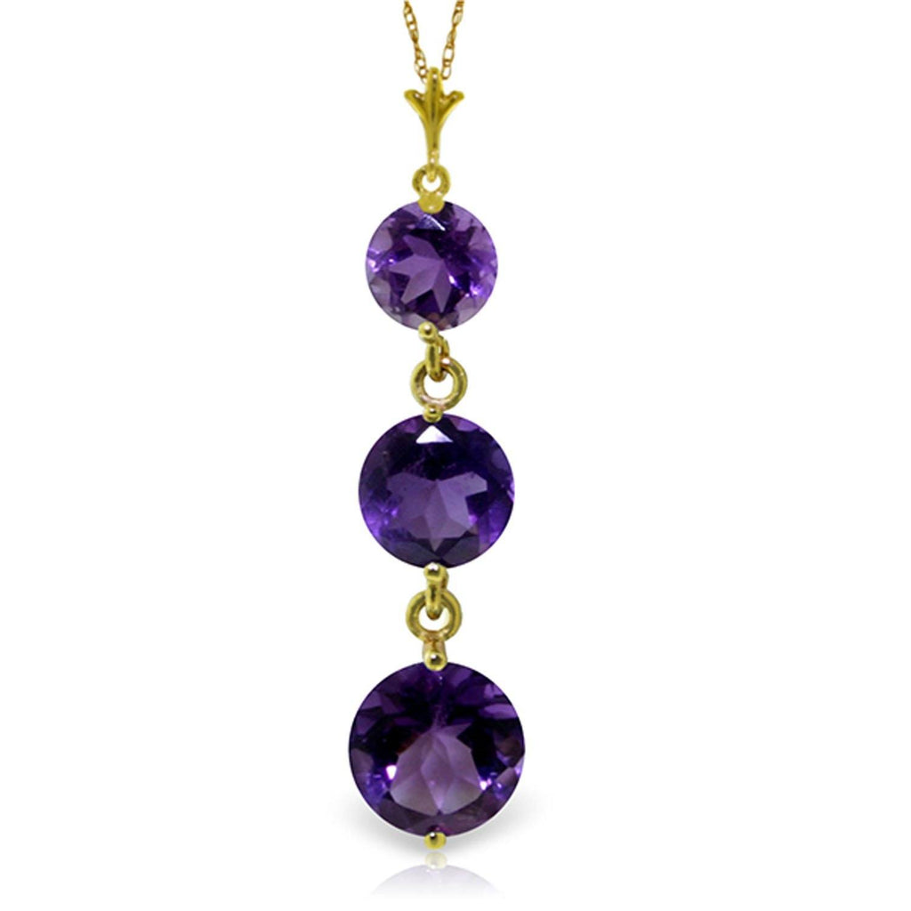 3.6 Carat 14K Gold Counting Kisses Amethyst Necklace