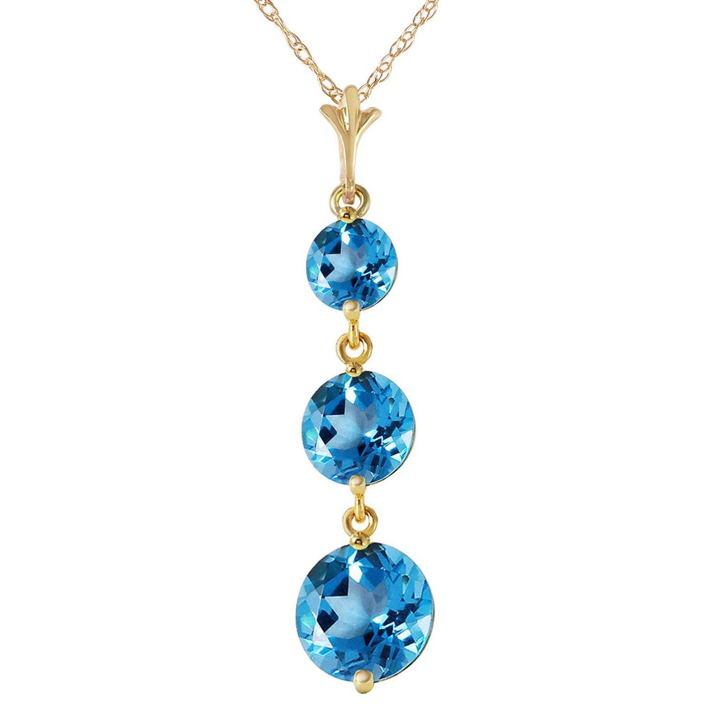 3.6 Carat 14K White Gold Genie's Out Blue Topaz Necklace
