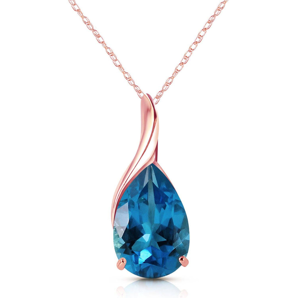 4.7 Carat 14K White Gold Life Is Eventful Blue Topaz Necklace