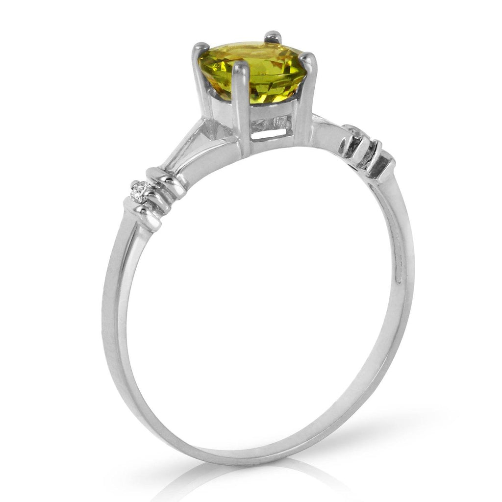 0.87 Carat 14K Rose Gold Cathy Peridot Diamond Ring