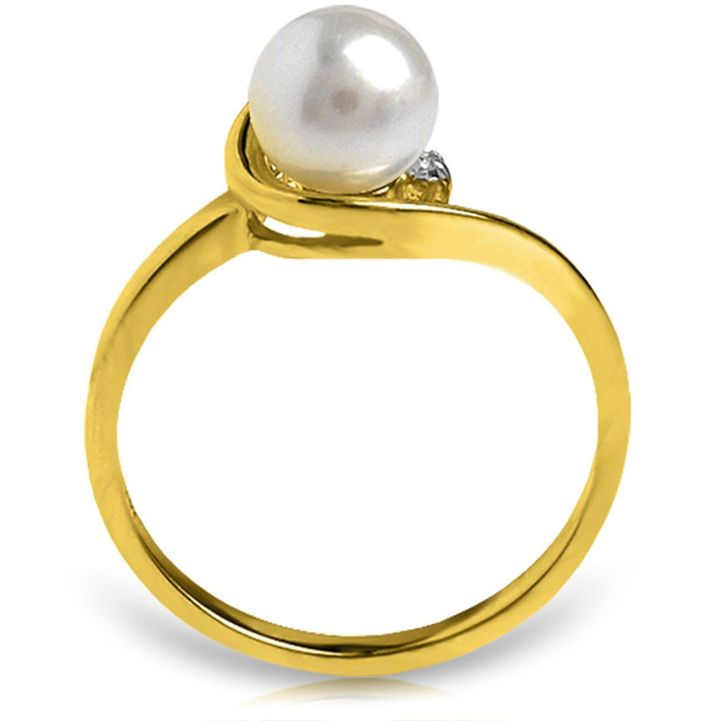 1.01 Carat 14K Rose Gold Ring Natural Diamond Pearl