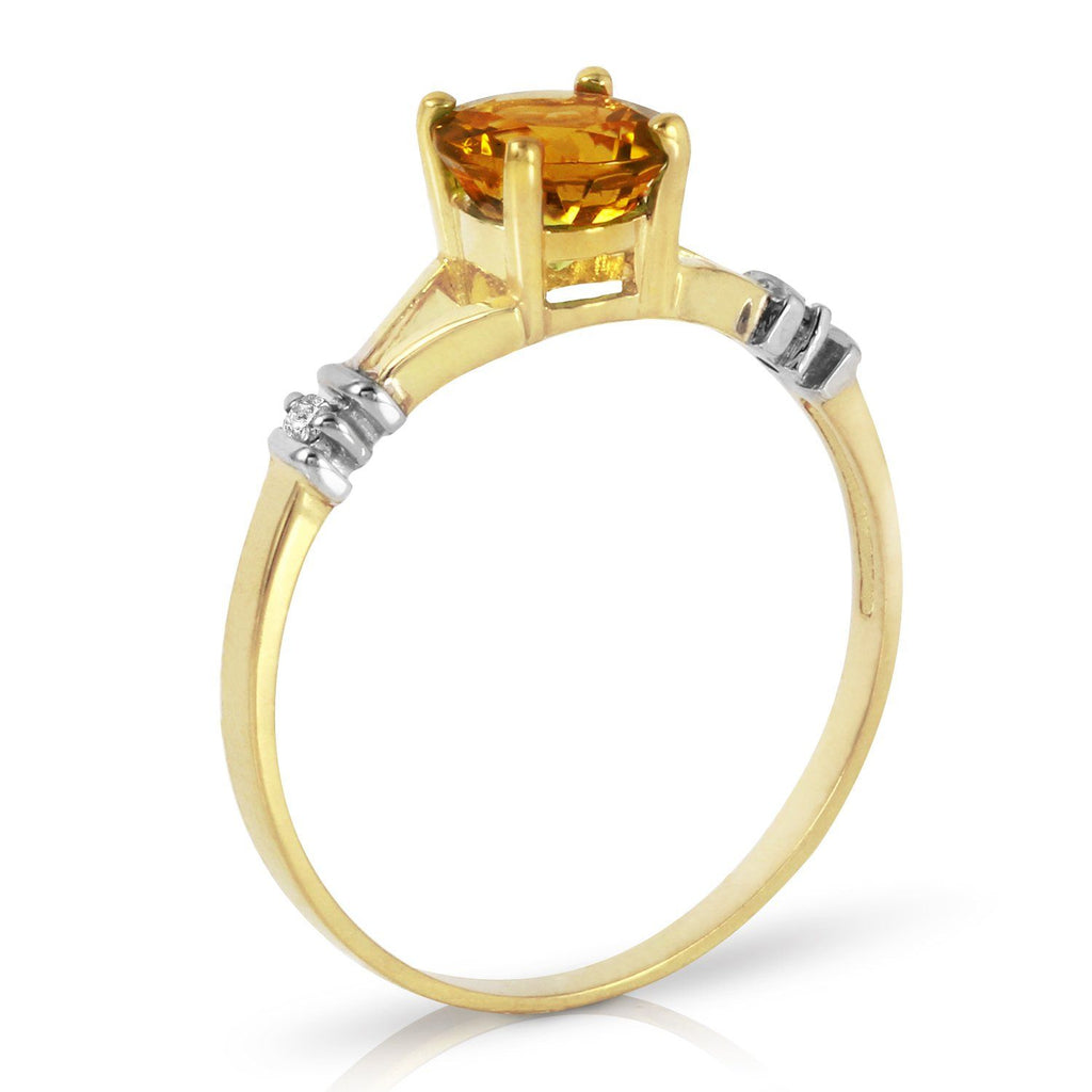1.02 Carat 14K Rose Gold Cathy Citrinediamond Ring