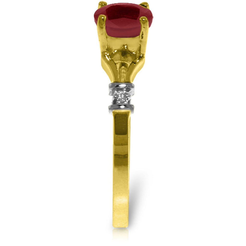 1.02 Carat 14K Rose Gold Cathy Ruby Diamond Ring
