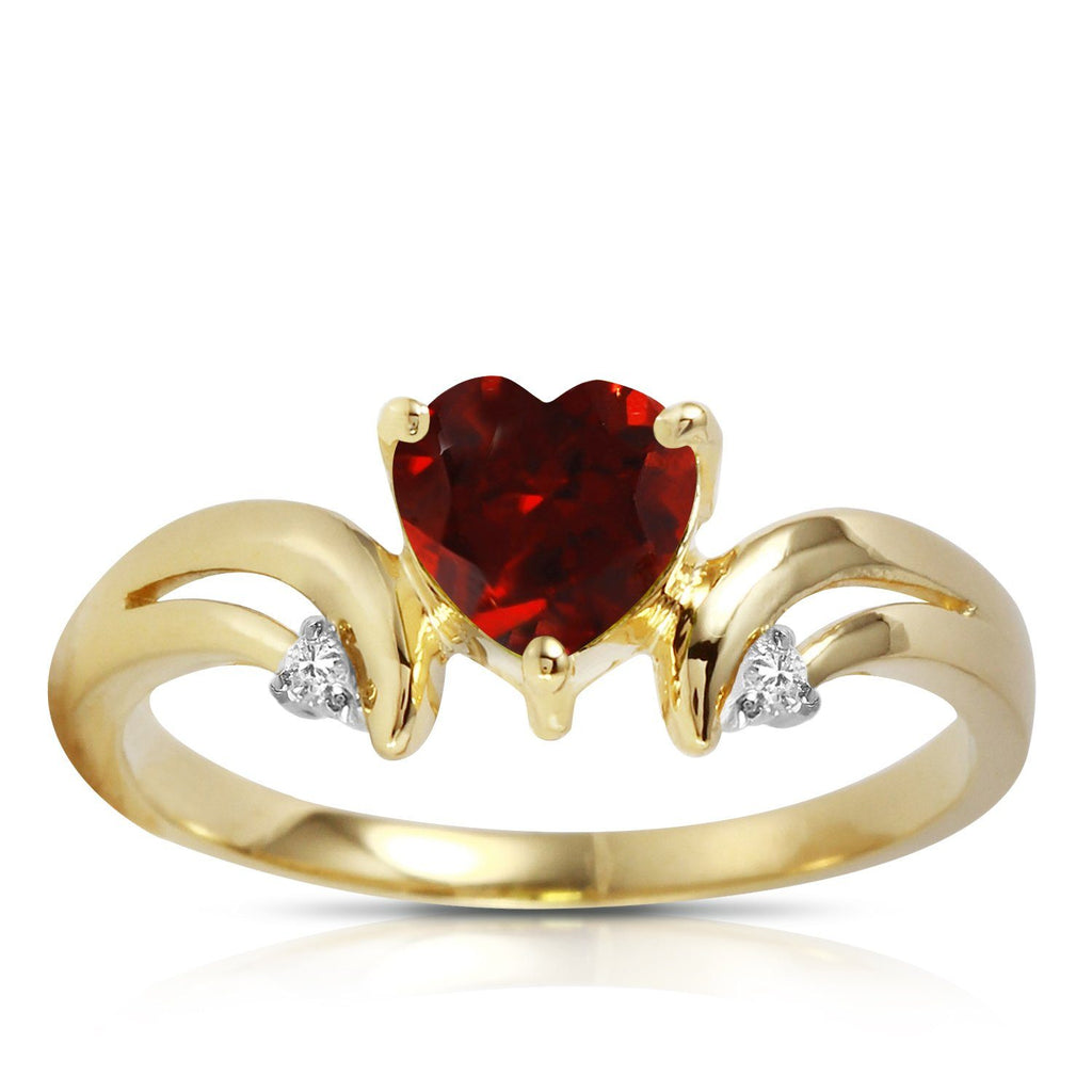 1.26 Carat 14K Rose Gold Ring Diamond Garnet