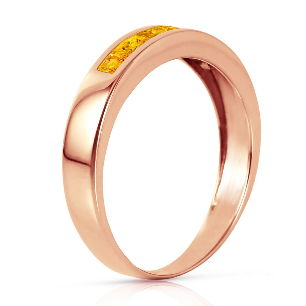 14K Rose Gold Rings Natural Citrine Certified