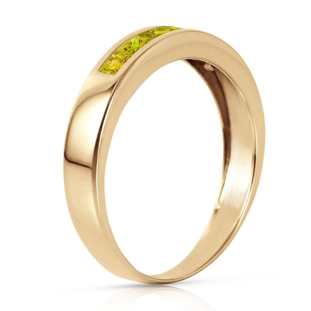 14K Rose Gold Rings Natural Peridot Gemstone