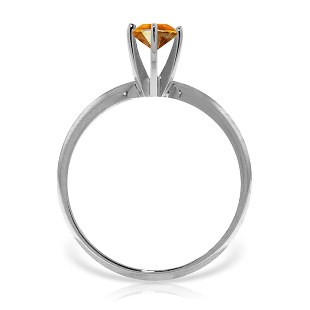 14K Rose Gold Solitaire Ring Natural Citrine