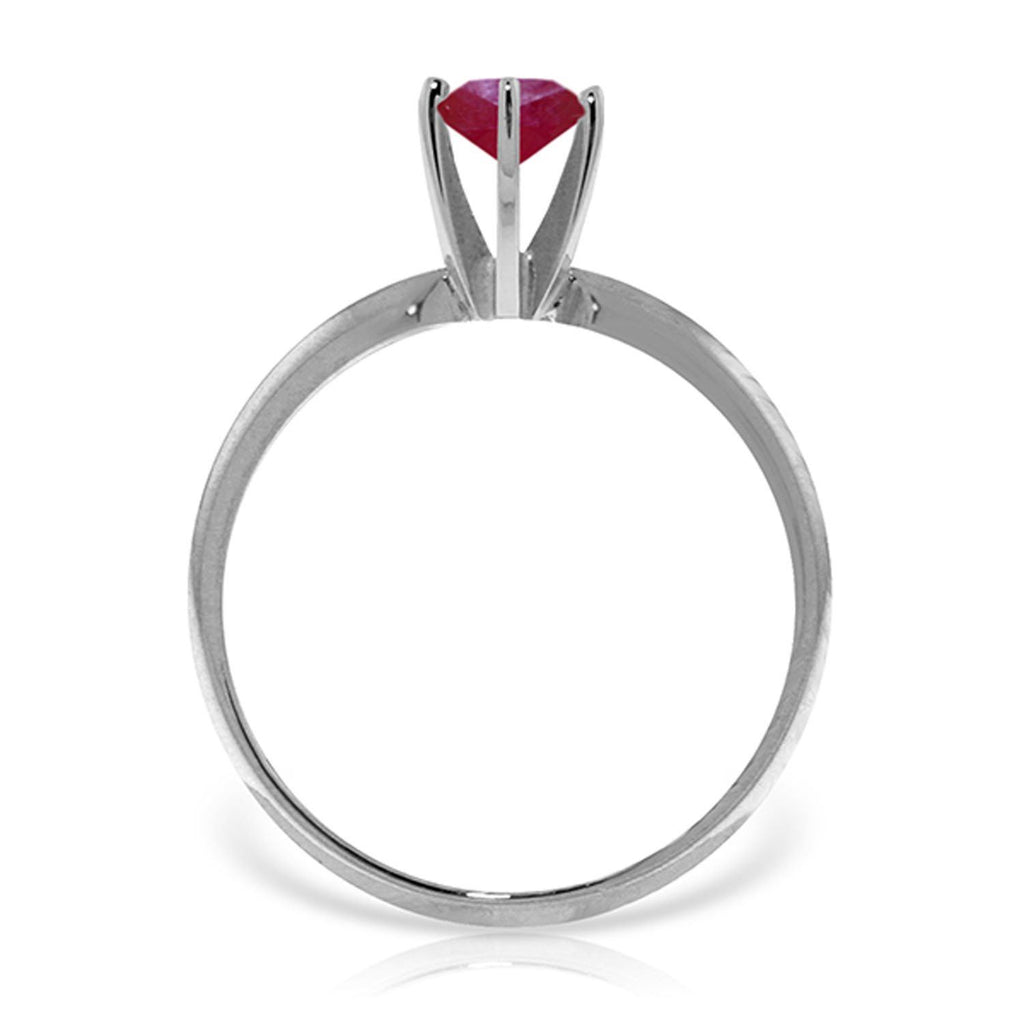 14K Rose Gold Solitaire Ring Natural Ruby Certified