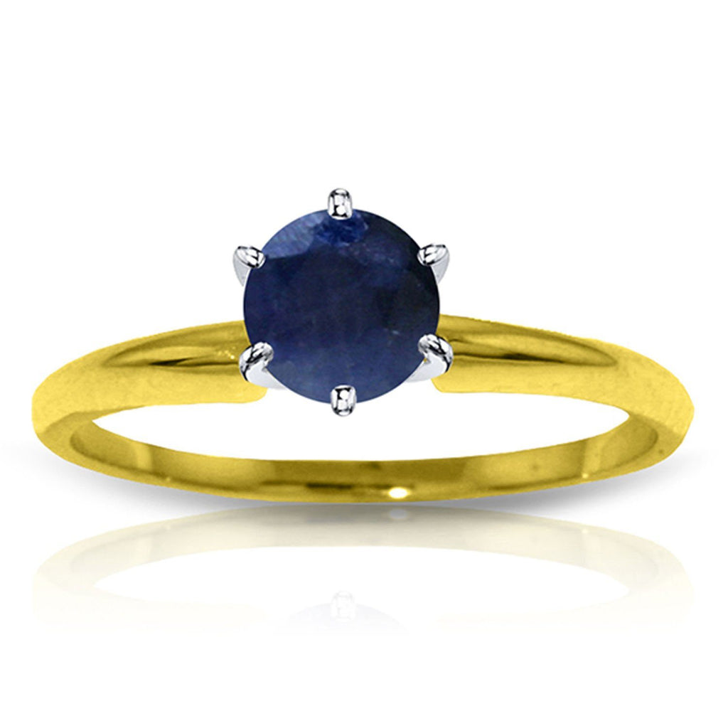 14K Rose Gold Solitaire Ring w/ Natural Sapphire