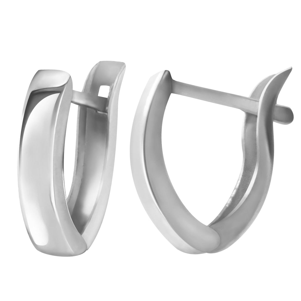 14K White Gold Velvet Nights Huggie Earrings