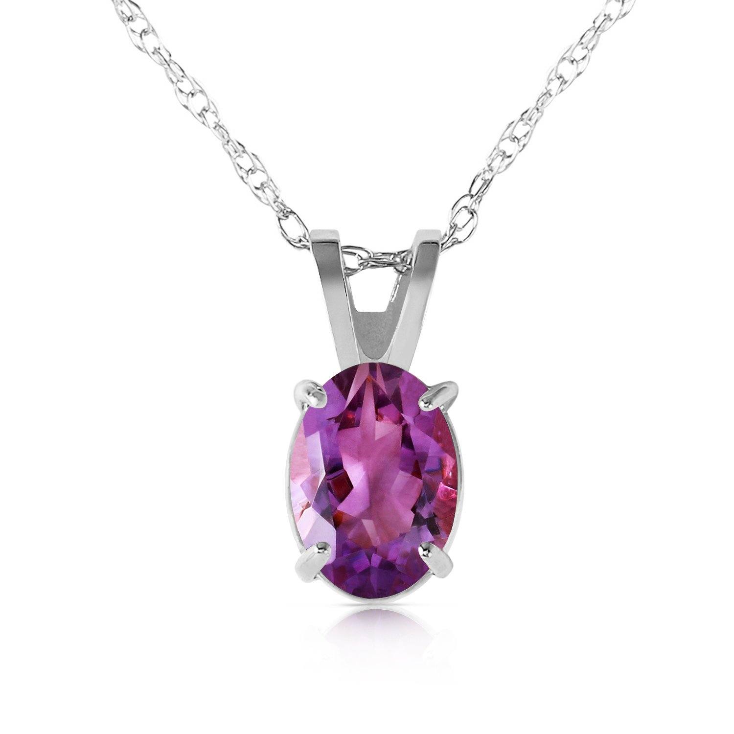 Carat 14K Gold Just Us Amethyst Necklace For Sale Gemtry