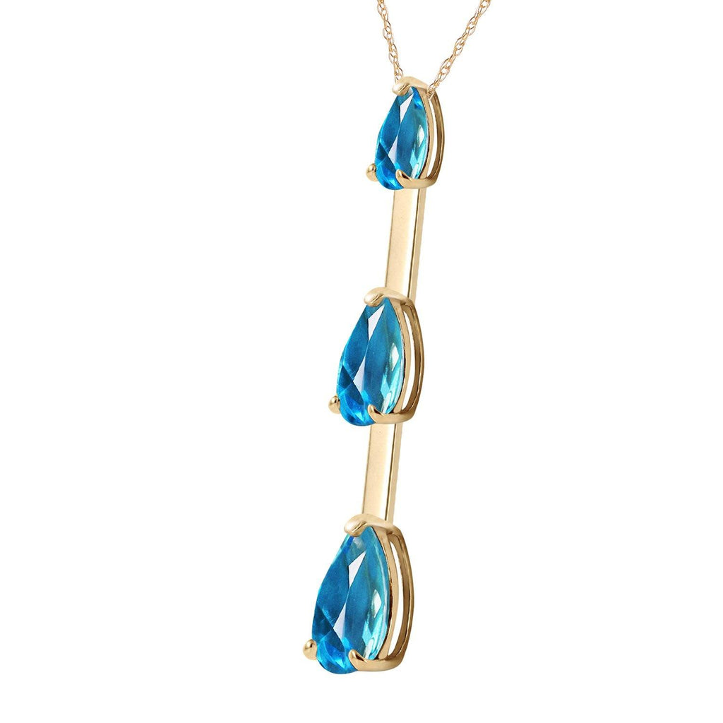 14K Rose Gold Blue Topaz Jewelry Series Necklace